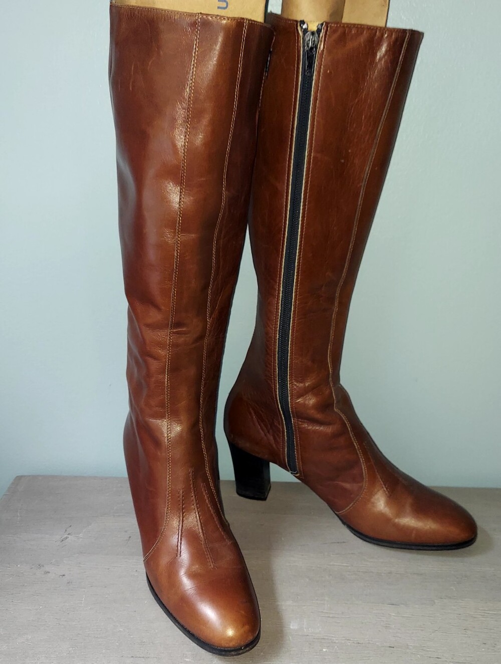Amalfi by Rangoni Trentino Italian 100% Leather Knee High Boots 10N
